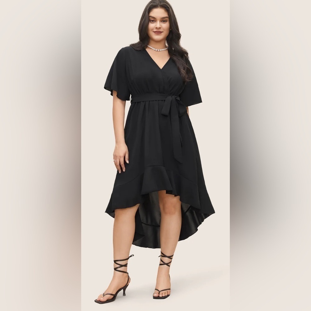 BC 43 NWT Solid  Black high low dress plus size 18/20 🌺🌹🌸